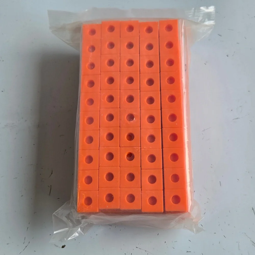 Orange Connecting Cubes 200 Count Math Manipulatives Homeschool, Counting toy